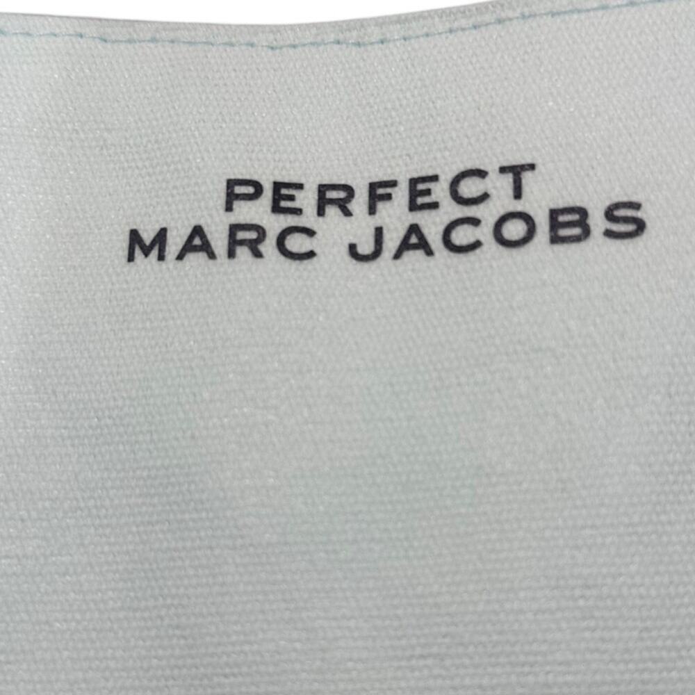 NWOT Perfect Marc Jacobs Canvas Tote Bag Light Blue Silver White - Picture 2 of 10
